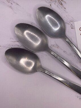 Oneida Accent Stainless Steel Teaspoons Set of 3 Replacement Oneidacraft